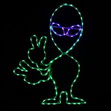 Image of Halloween LED Alien Waving 48"